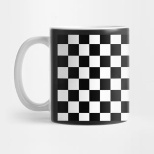 Checkerboard Design Pattern, Black and White Mug